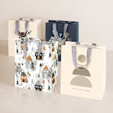 "Winter Delight" - Gift Bag Collection in Eggnog by Multiple Artists - Set of 4 designs