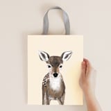 "Winter Delight" - Gift Bag Collection in Eggnog by Multiple Artists - Baby Deer by Cass Loh