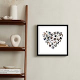 "Heart Snapshot Float Mount Black Frame" - Float Mounted Framed Photo in Black Frame by Minted - In Room