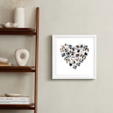 "Heart Snapshot Float Mount White Frame" - Float Mounted Framed Photo in White Frame by Minted - In Room