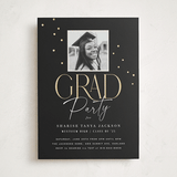 "Classic Grad Party" - Graduation Party Invitations in Onyx by Hooray Creative - Front