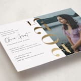 "Pretty Party" - Graduation Party Invitations in Sunshine by Teju Reval - Detail