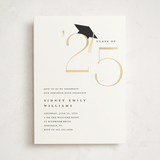 "Cap and year" - Graduation Party Invitations in Cotton by Stacey Meacham - Front