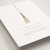 "Turning the Tassel" - Graduation Party Invitations in Pearl by Katy Shen - Detail