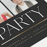 "Double Take" - Graduation Party Invitations in Cap and Gown by Erin L. Wilson - Detail