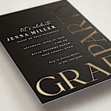 "Monte Carlo" - Graduation Party Invitations in Onyx by Robert and Stella - Detail