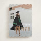 "Pomp and Current Circumstances" - Graduation Party Invitations in Snow by Susan Brown - Front