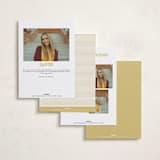 "Pomp and Current Circumstances" - Graduation Party Invitations in Snow by Susan Brown - Back of Card Options