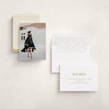 "Pomp and Current Circumstances" - Graduation Party Invitations in Snow by Susan Brown - Assembled