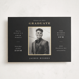 "Tres Chic" - Graduation Party Invitations in Onyx by Hooray Creative - Front
