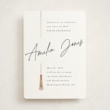 "Written Out" - Graduation Party Invitations in Pearl by Owl and Toad - Front