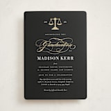 "Law Degree" - Graduation Party Invitations in Ink by Jill Means - Front