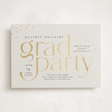 "Party Type" - Graduation Party Invitations in Oyster by Nicole Senecal - Front