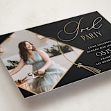 "Grad Party Sleek" - Graduation Party Invitations in Noir by Ilze Lucero - Detail