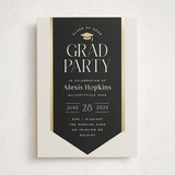 "Graduation Stole" - Graduation Party Invitations in Onyx by Hooray Creative - Front