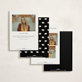 "Graduation Stole" - Graduation Party Invitations in Onyx by Hooray Creative - Back of Card Options