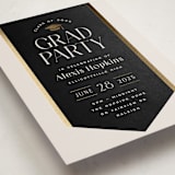 "Graduation Stole" - Graduation Party Invitations in Onyx by Hooray Creative - Detail