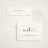"Graduation Stole" - Graduation Party Invitations in Onyx by Hooray Creative - FREE Recipient Addressing