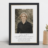 "Classic Edge" - Graduation Party Invitations in Midnight by Nicole Walsh - Front