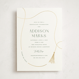 "Twirling Tassle" - Graduation Party Invitations in Snow by Lauren Chism - Front