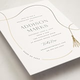 "Twirling Tassle" - Graduation Party Invitations in Snow by Lauren Chism - Detail