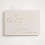 "Livia" - Graduation Party Invitations in Cream by Jelena Vuletic - Front