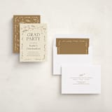 "Cheers to the Grad" - Graduation Party Invitations in Ivory by Zove Ahhh - Assembled