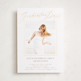 "Carlisle" - Graduation Party Invitations in Latte by Deynaaz Daraei - Front