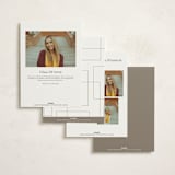 "Carlisle" - Graduation Party Invitations in Latte by Deynaaz Daraei - Back of Card Options