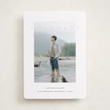 "Streamlined" - Graduation Announcements in Snow by Brandy Folse - Front