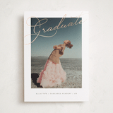 "Timeless Script" - Graduation Announcements in Cotton by Susan Zinader - Front