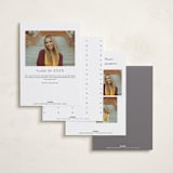 "Timeless Script" - Graduation Announcements in Cotton by Susan Zinader - Back of Card Options