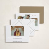 "Four Photo" - Graduation Announcements in Golden Grad by Up Up Creative - Back of Card Options