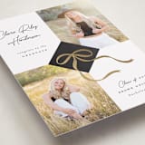 "Sweet Grad Cap" - Graduation Announcements in Noir by Paper Raven Co. - Detail