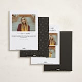 "Hats off grad" - Graduation Announcements in Ardoise by Jamie Alexander - Back of Card Options