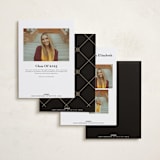 "Commencement" - Graduation Announcements in Black Cap by Erin L. Wilson - Back of Card Options
