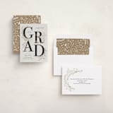 "Floral Flourish" - Graduation Announcements in Ecru by Corie Page - Assembled
