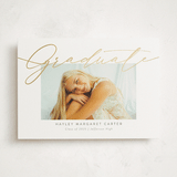 "Graduate Flow" - Graduation Announcements in Snow by Meggy Masters - Front