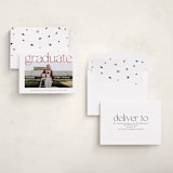 "Big Upper Grad" - Graduation Announcements in Snow by Jackie Crawford - Assembled