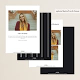 "Classic Edge" - Graduation Announcements in Midnight by Nicole Walsh - Back of Card Options