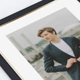 "Classic Edge" - Graduation Announcements in Midnight by Nicole Walsh - Detail