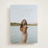 "Gilded Graduate" - Graduation Announcements in Champagne by Brandy Folse - Front