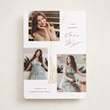 "Tassel Trio" - Graduation Announcements in Cotton by Susan Zinader - Front