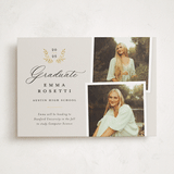 "Laurel branches" - Graduation Announcements in Ivory by Sarah Curry - Front