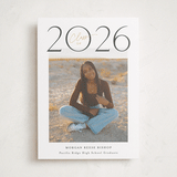 "Top of Class" - Graduation Announcements in Charcoal by Carolyn MacLaren - Front