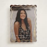 "Tassel Scallop" - Graduation Announcements in Snow by Susan Zinader - Front