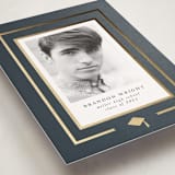 "Borders" - Graduation Announcements in Graphite by Anna Elder - Detail