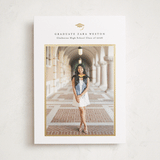"Elegant frame" - Graduation Announcements in Cotton by Stacey Meacham - Front