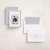 "Pinstripe Classic" - Graduation Announcements in Granite by Laura Hankins - Assembled