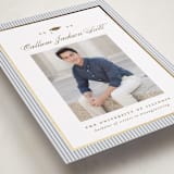 "Pinstripe Classic" - Graduation Announcements in Granite by Laura Hankins - Detail